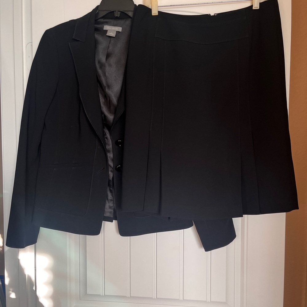 Women's Black Blazer, Skirt & Pant Set